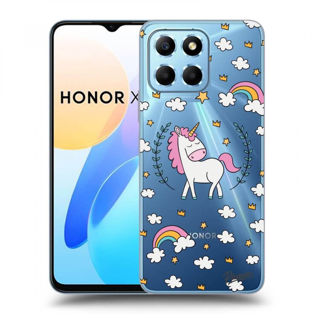 Picasee silikonowe przeźroczyste etui na Honor X6 - Unicorn star heaven