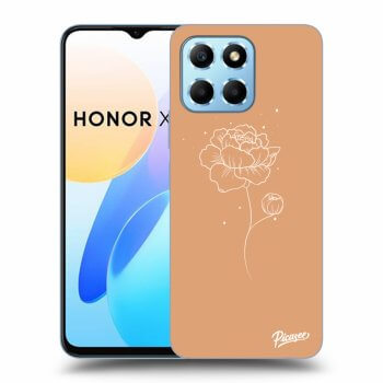 Picasee silikonowe przeźroczyste etui na Honor X6 - Peonies