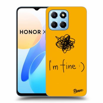 Picasee silikonowe przeźroczyste etui na Honor X6 - I am fine