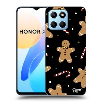 Picasee silikonowe czarne etui na Honor X6 - Gingerbread