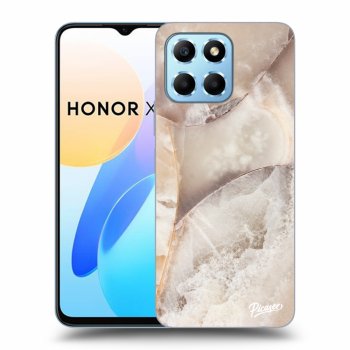 Picasee silikonowe przeźroczyste etui na Honor X6 - Cream marble