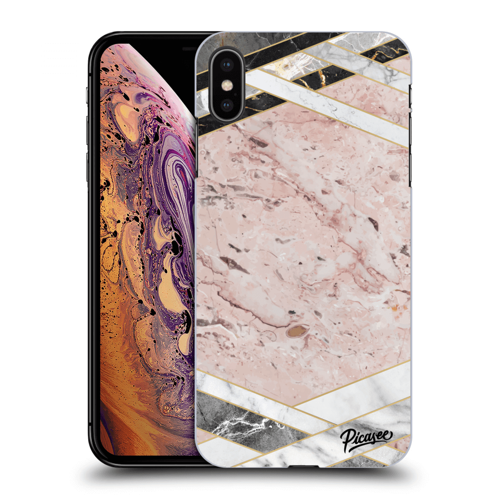 Picasee ULTIMATE CASE pro Apple iPhone XS Max - Pink geometry