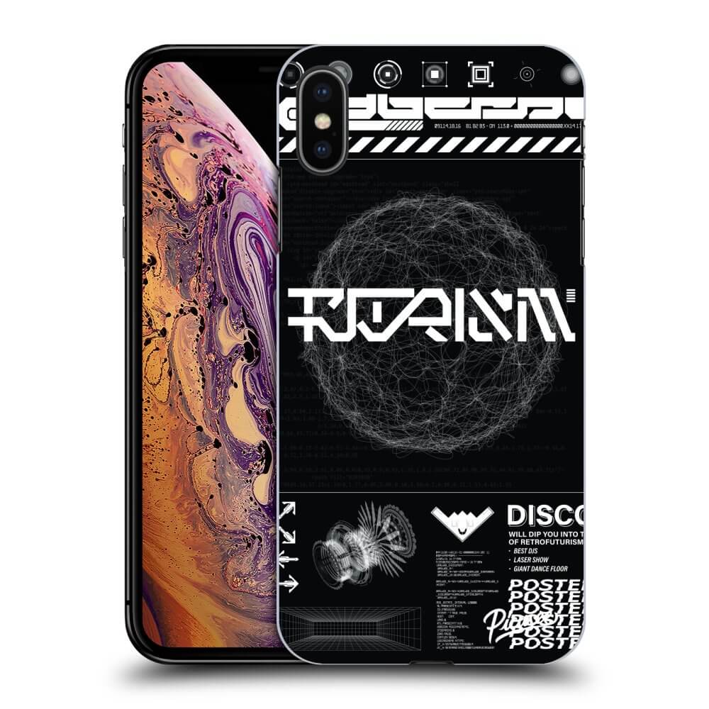 Picasee silikonowe przeźroczyste etui na Apple iPhone XS Max - BLACK DISCO