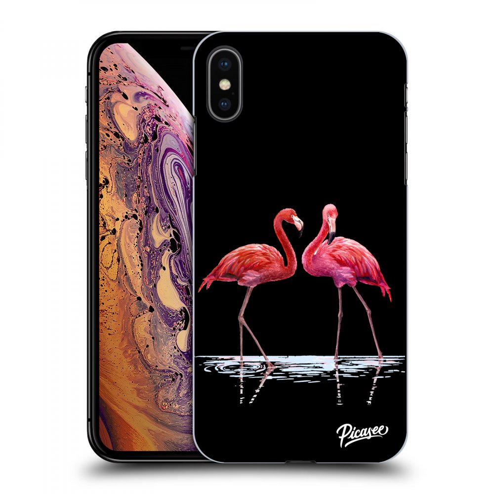 Picasee ULTIMATE CASE pro Apple iPhone XS Max - Flamingos couple