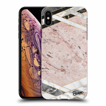 Etui na Apple iPhone XS Max - Pink geometry