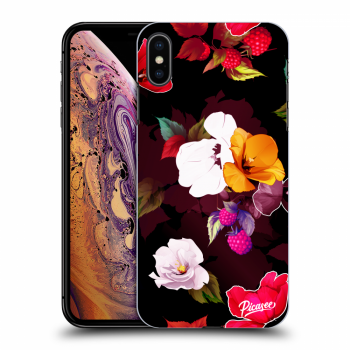 Picasee silikonowe przeźroczyste etui na Apple iPhone XS Max - Flowers and Berries