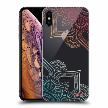 Picasee silikonowe przeźroczyste etui na Apple iPhone XS Max - Flowers pattern