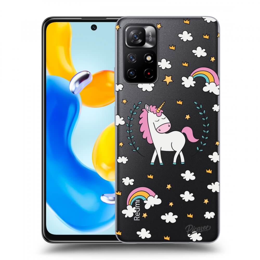Picasee silikonowe przeźroczyste etui na Xiaomi Redmi Note 11S 5G - Unicorn star heaven