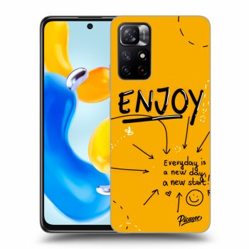 Picasee silikonowe czarne etui na Xiaomi Redmi Note 11S 5G - Enjoy