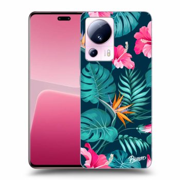 Picasee silikonowe przeźroczyste etui na Xiaomi 13 Lite - Pink Monstera