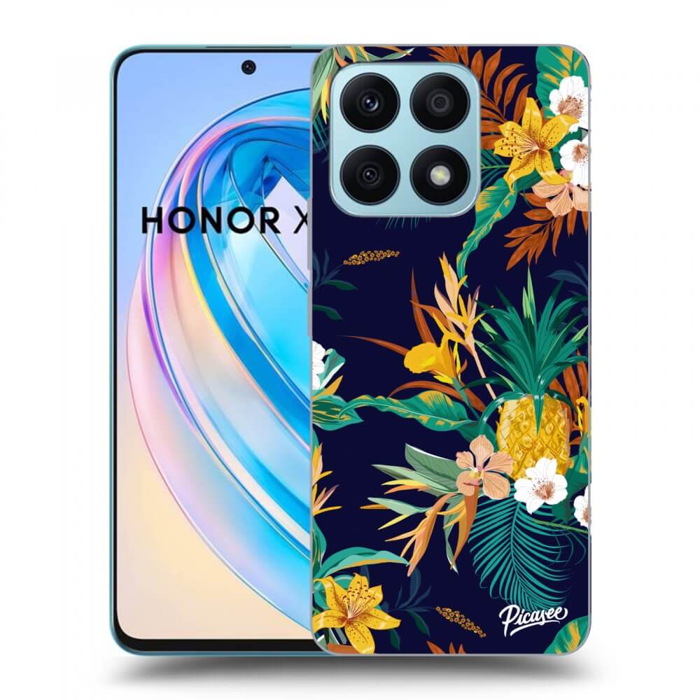 Picasee silikonowe przeźroczyste etui na Honor X8a - Pineapple Color