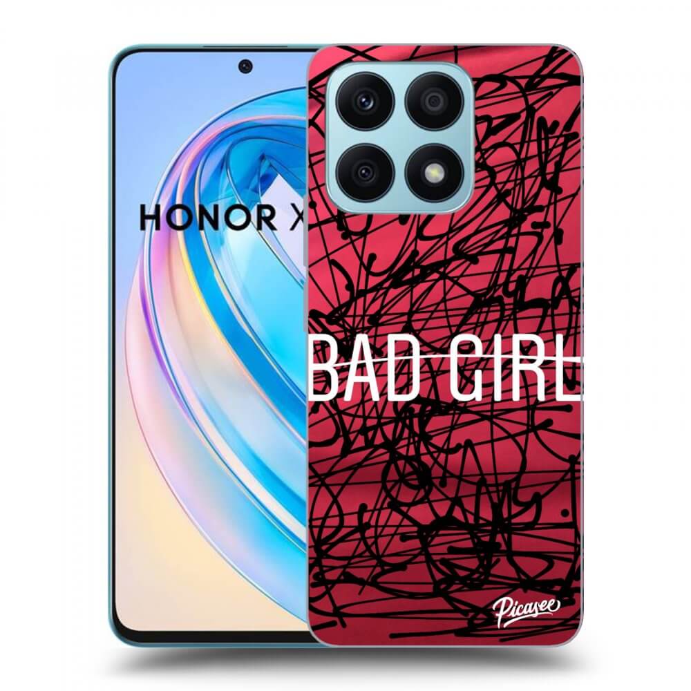 Picasee silikonowe czarne etui na Honor X8a - Bad girl