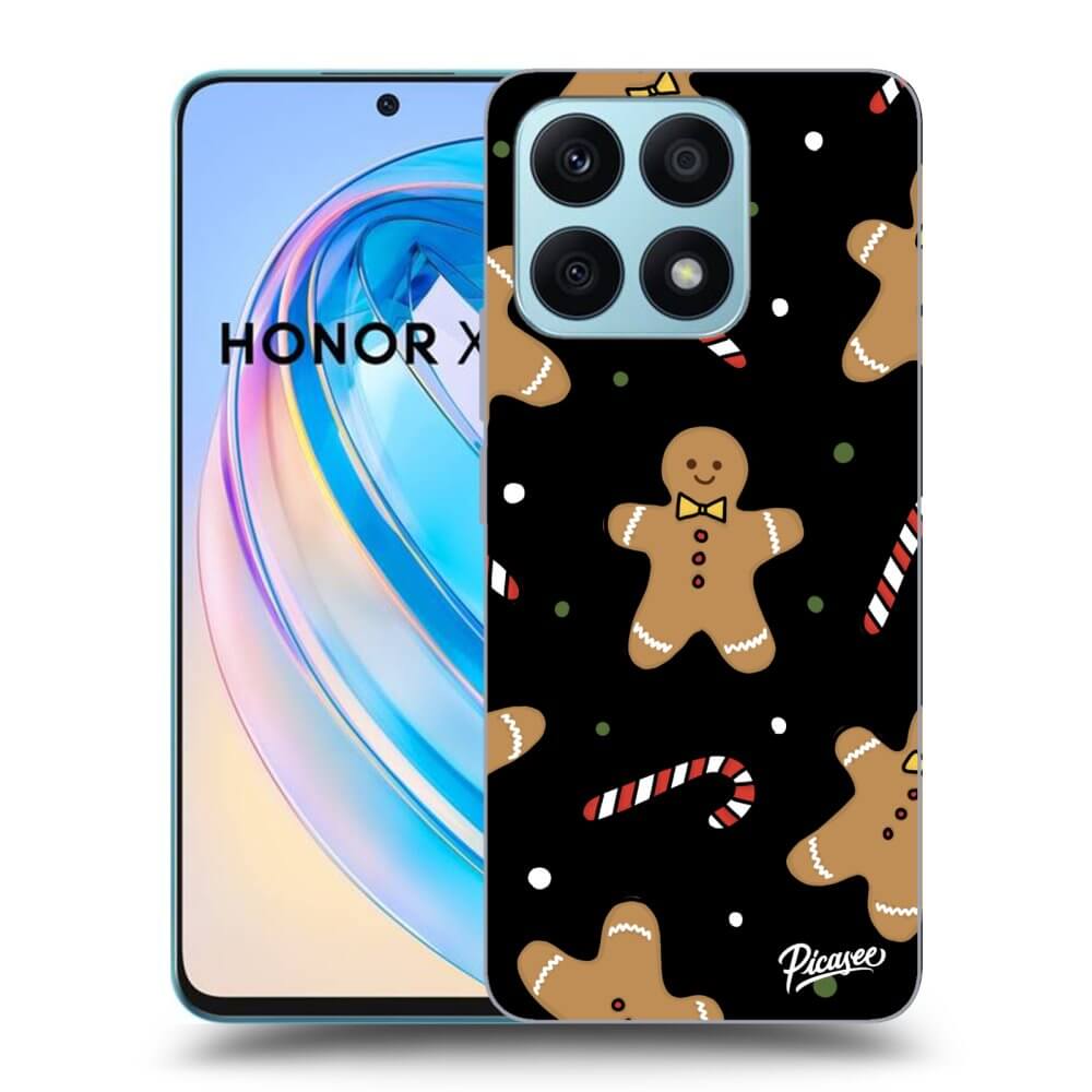 Picasee silikonowe czarne etui na Honor X8a - Gingerbread