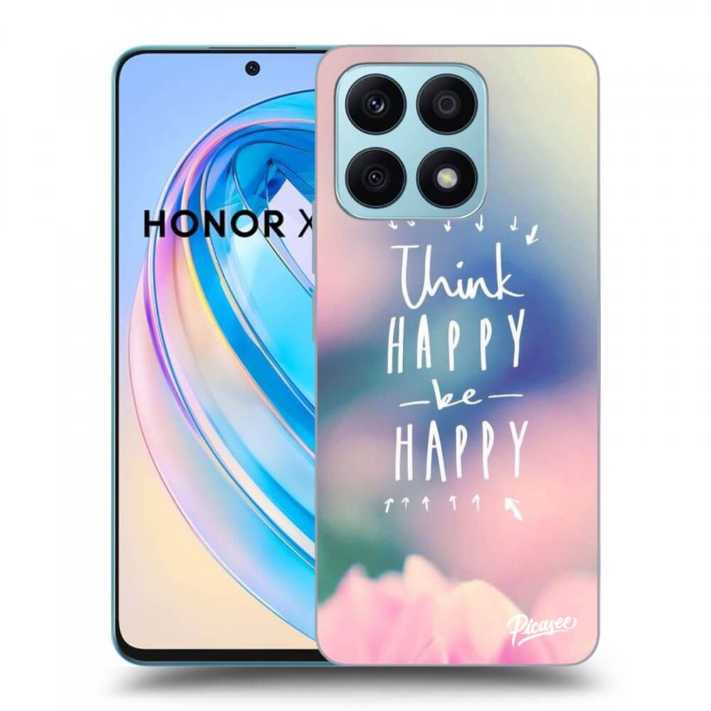 Picasee silikonowe przeźroczyste etui na Honor X8a - Think happy be happy