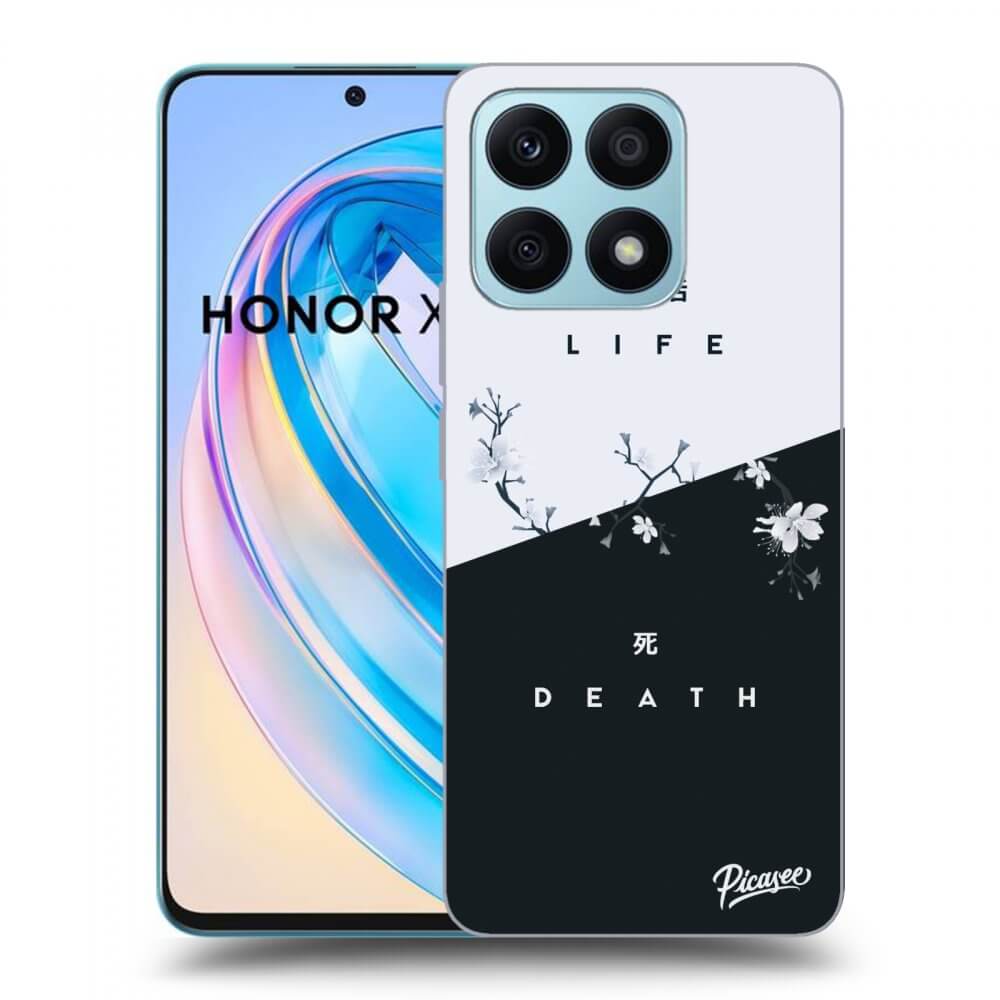Picasee silikonowe czarne etui na Honor X8a - Life - Death