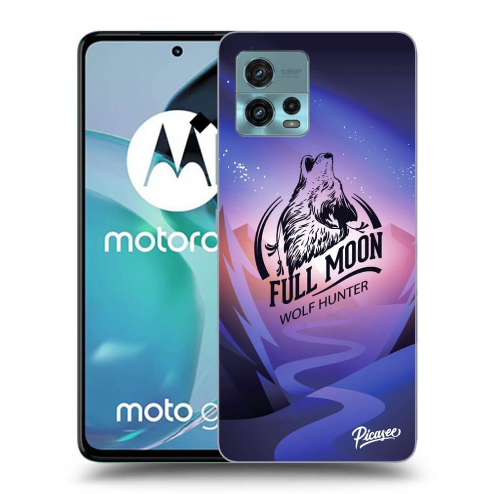 Picasee silikonowe czarne etui na Motorola Moto G72 - Wolf