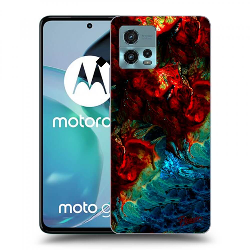 Picasee silikonowe czarne etui na Motorola Moto G72 - Universe