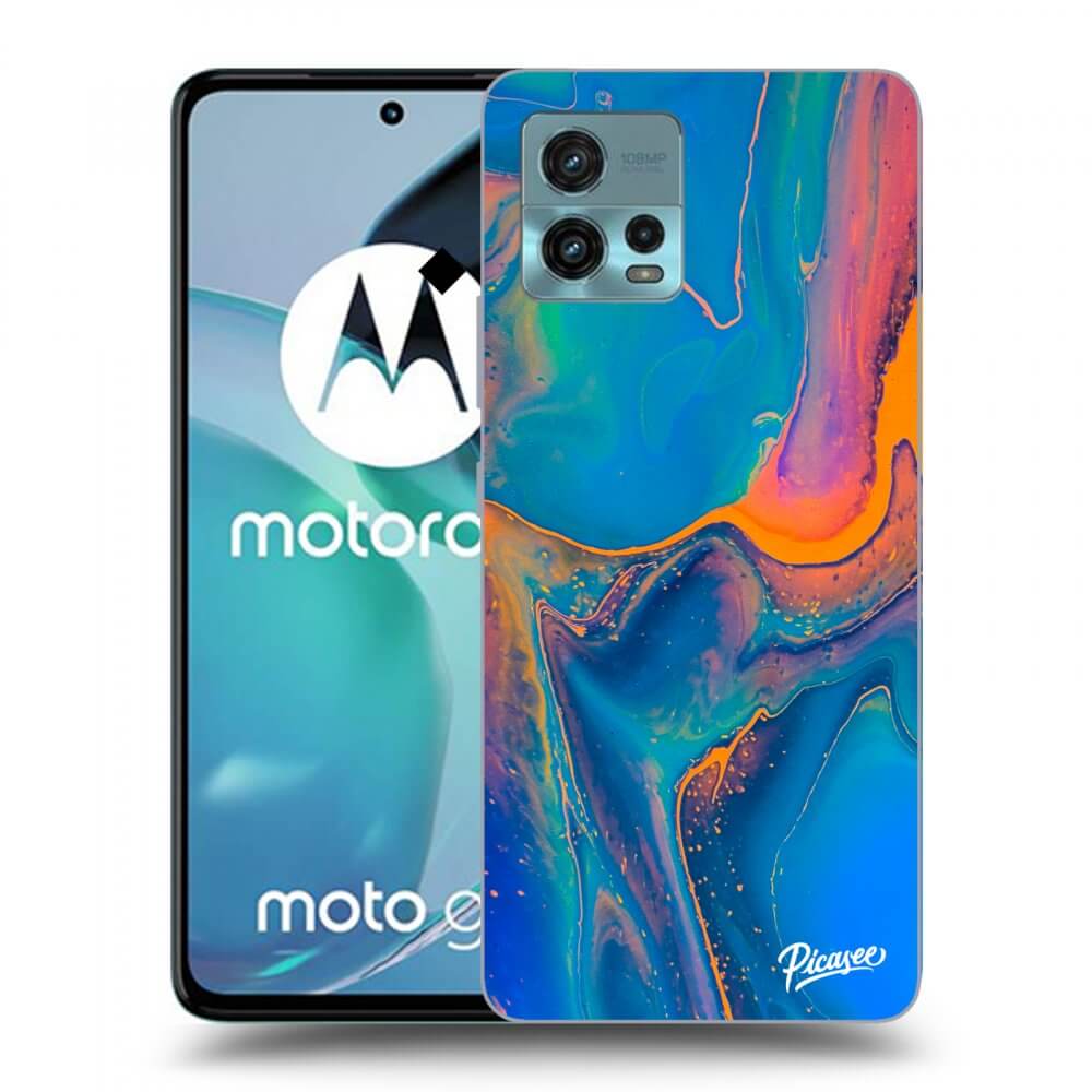 Picasee silikonowe przeźroczyste etui na Motorola Moto G72 - Rainbow