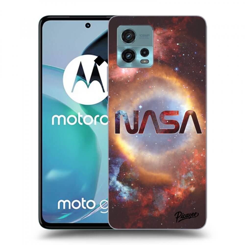 Picasee silikonowe czarne etui na Motorola Moto G72 - Nebula