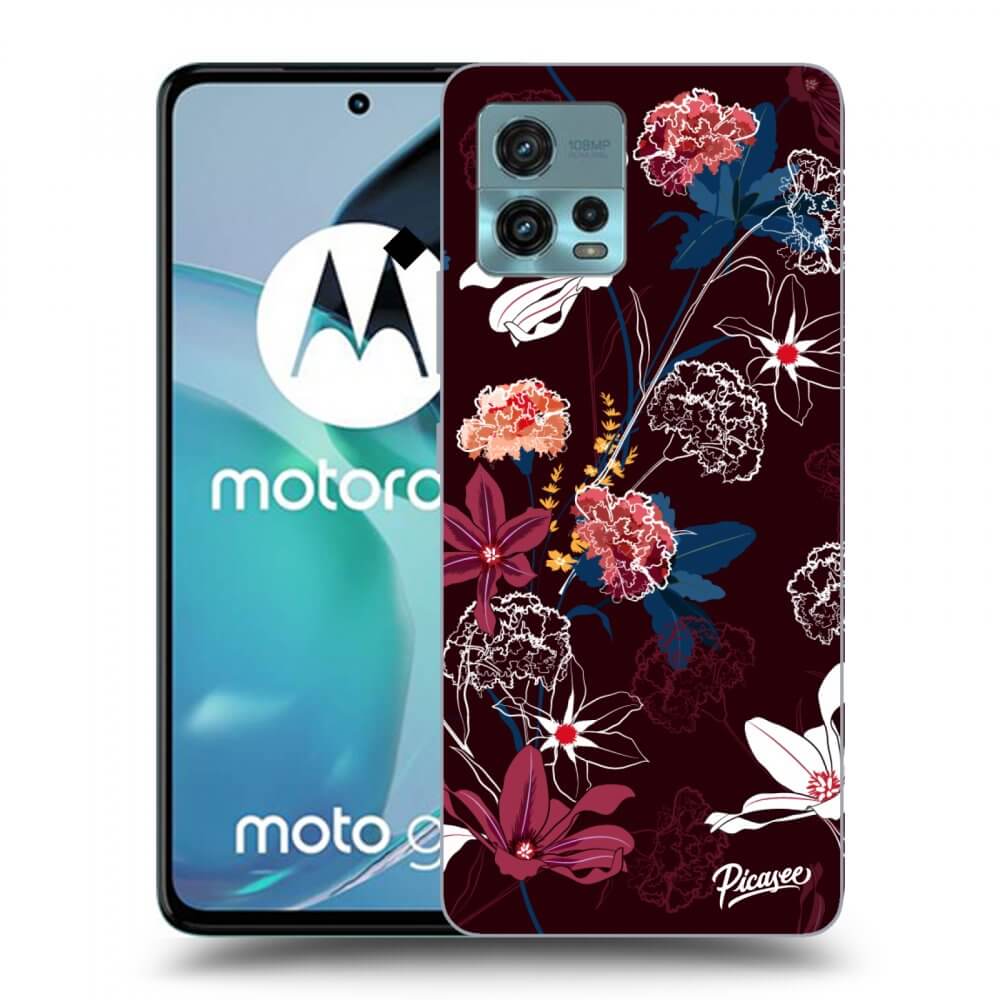 Picasee silikonowe przeźroczyste etui na Motorola Moto G72 - Dark Meadow