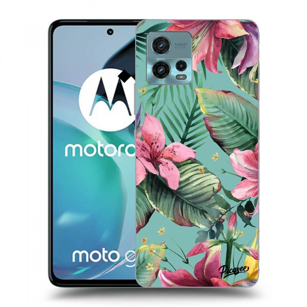 Picasee silikonowe czarne etui na Motorola Moto G72 - Hawaii