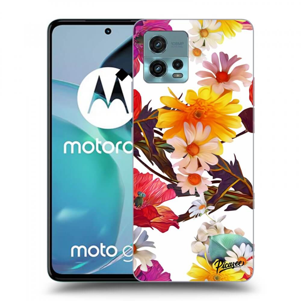 Picasee silikonowe czarne etui na Motorola Moto G72 - Meadow