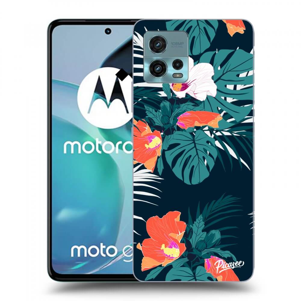 Picasee silikonowe przeźroczyste etui na Motorola Moto G72 - Monstera Color