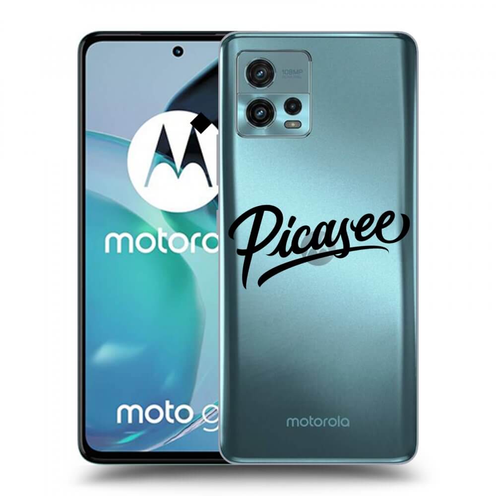 Picasee silikonowe przeźroczyste etui na Motorola Moto G72 - Picasee - black