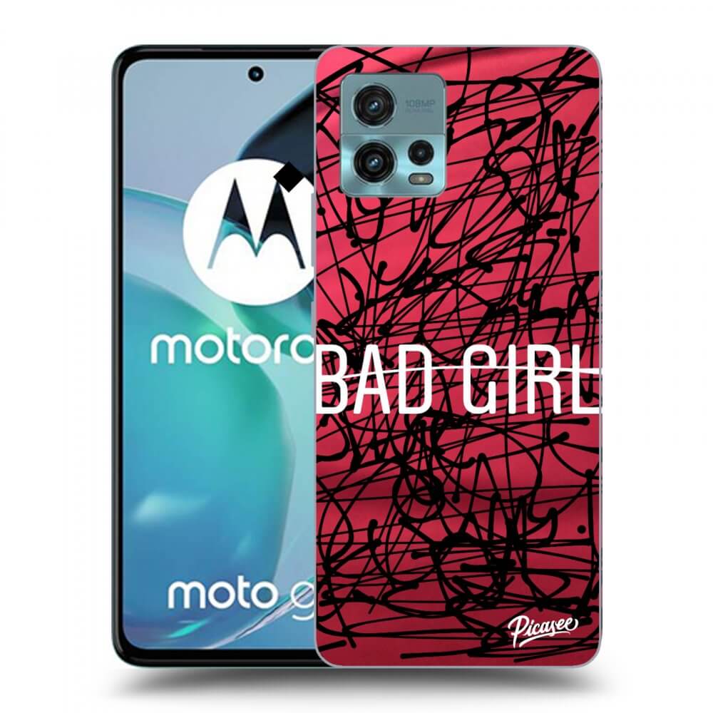 Picasee silikonowe czarne etui na Motorola Moto G72 - Bad girl