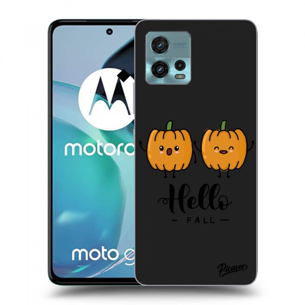 Picasee silikonowe czarne etui na Motorola Moto G72 - Hallo Fall