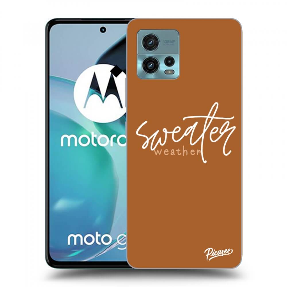 Picasee silikonowe przeźroczyste etui na Motorola Moto G72 - Sweater weather