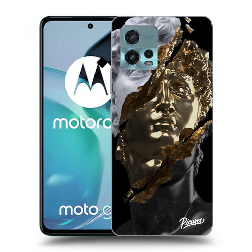 Picasee silikonowe czarne etui na Motorola Moto G72 - Trigger