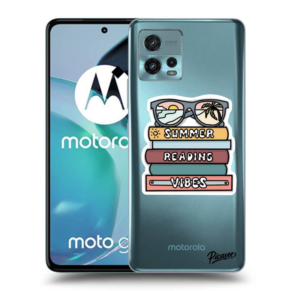 Picasee silikonowe czarne etui na Motorola Moto G72 - Summer reading vibes