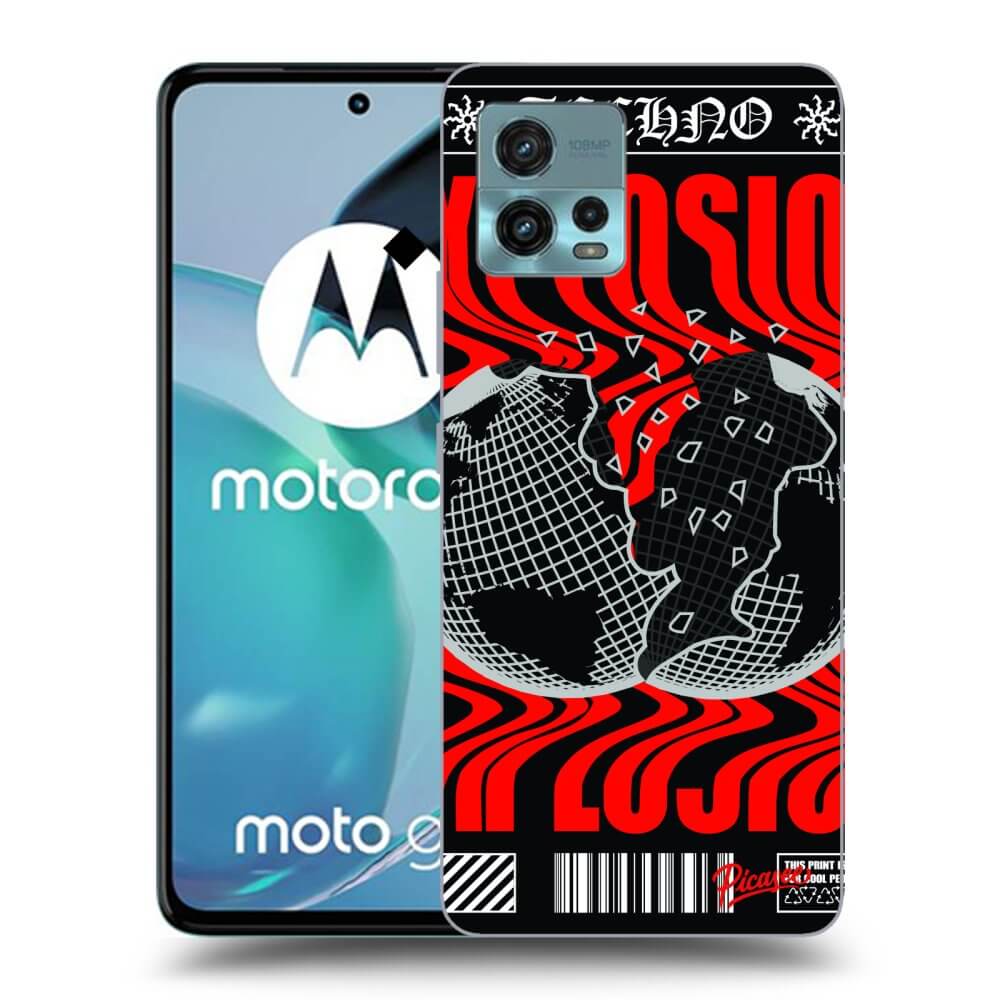 Picasee silikonowe czarne etui na Motorola Moto G72 - EXPLOSION