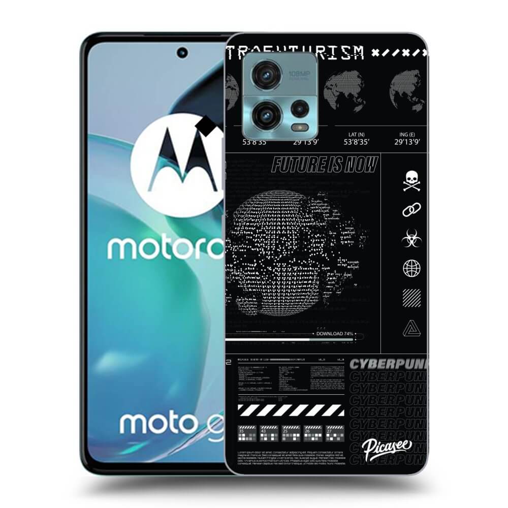 Picasee silikonowe czarne etui na Motorola Moto G72 - FUTURE