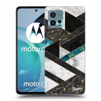 Picasee silikonowe przeźroczyste etui na Motorola Moto G72 - Dark geometry