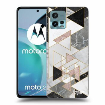 Picasee silikonowe czarne etui na Motorola Moto G72 - Light geometry
