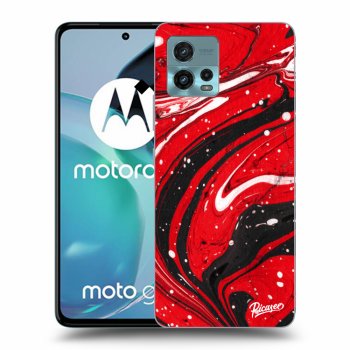 Picasee silikonowe czarne etui na Motorola Moto G72 - Red black