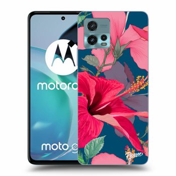Picasee silikonowe przeźroczyste etui na Motorola Moto G72 - Hibiscus
