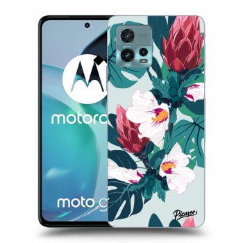 Picasee silikonowe czarne etui na Motorola Moto G72 - Rhododendron
