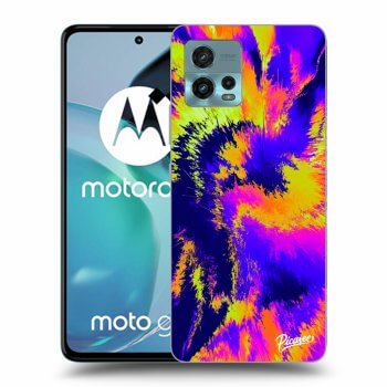 Picasee silikonowe czarne etui na Motorola Moto G72 - Burn
