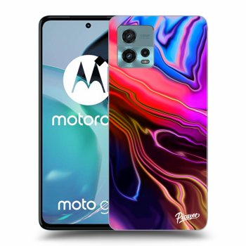Picasee silikonowe przeźroczyste etui na Motorola Moto G72 - Electric