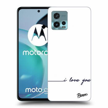 Picasee silikonowe czarne etui na Motorola Moto G72 - I love you