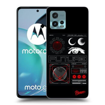 Picasee silikonowe czarne etui na Motorola Moto G72 - WAVES