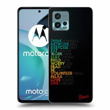 Picasee silikonowe czarne etui na Motorola Moto G72 - Motto life