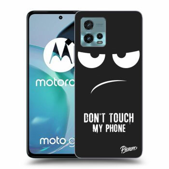 Picasee silikonowe czarne etui na Motorola Moto G72 - Don't Touch My Phone