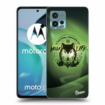Picasee silikonowe czarne etui na Motorola Moto G72 - Wolf life