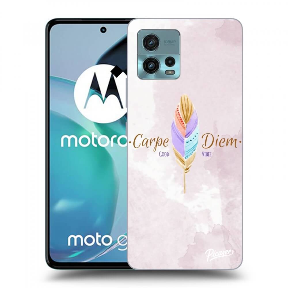 Picasee silikonowe przeźroczyste etui na Motorola Moto G72 - Carpe Diem