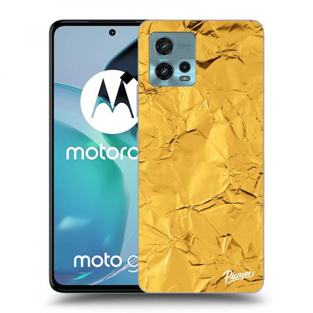 Picasee silikonowe czarne etui na Motorola Moto G72 - Gold