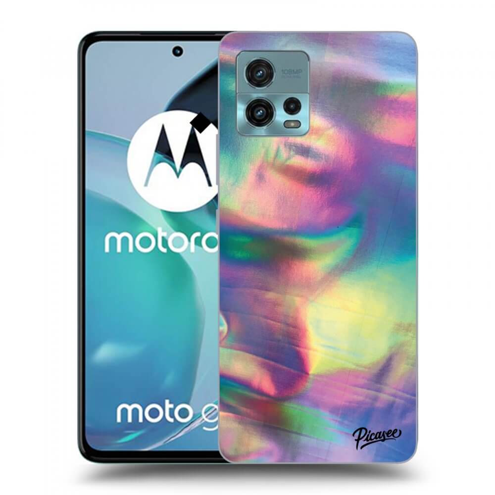 Picasee silikonowe czarne etui na Motorola Moto G72 - Holo